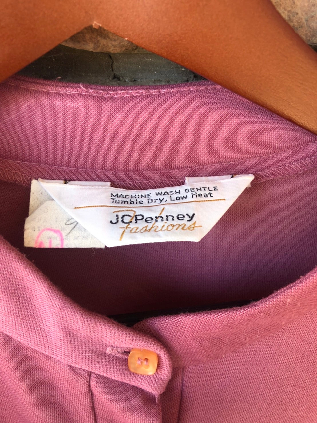 JCpenney(ジェーシーペニー) ヴィンテージウール混ロングワンピース Lサイズ程度 ピンク