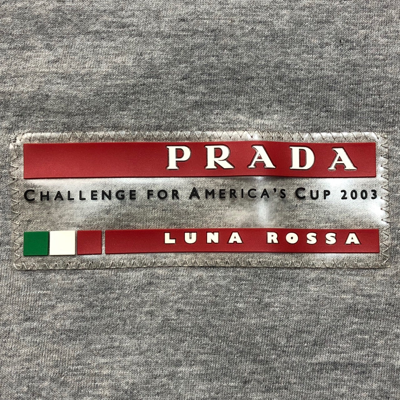PRADA LUNA ROSSA(プラダルナロッサ) 00's rogo L/S T-shirt/ロゴ長袖カットソー/Tシャツ XXL グレー CHALLENGE AMERICA'S CUP 2003/sports/スポーツ