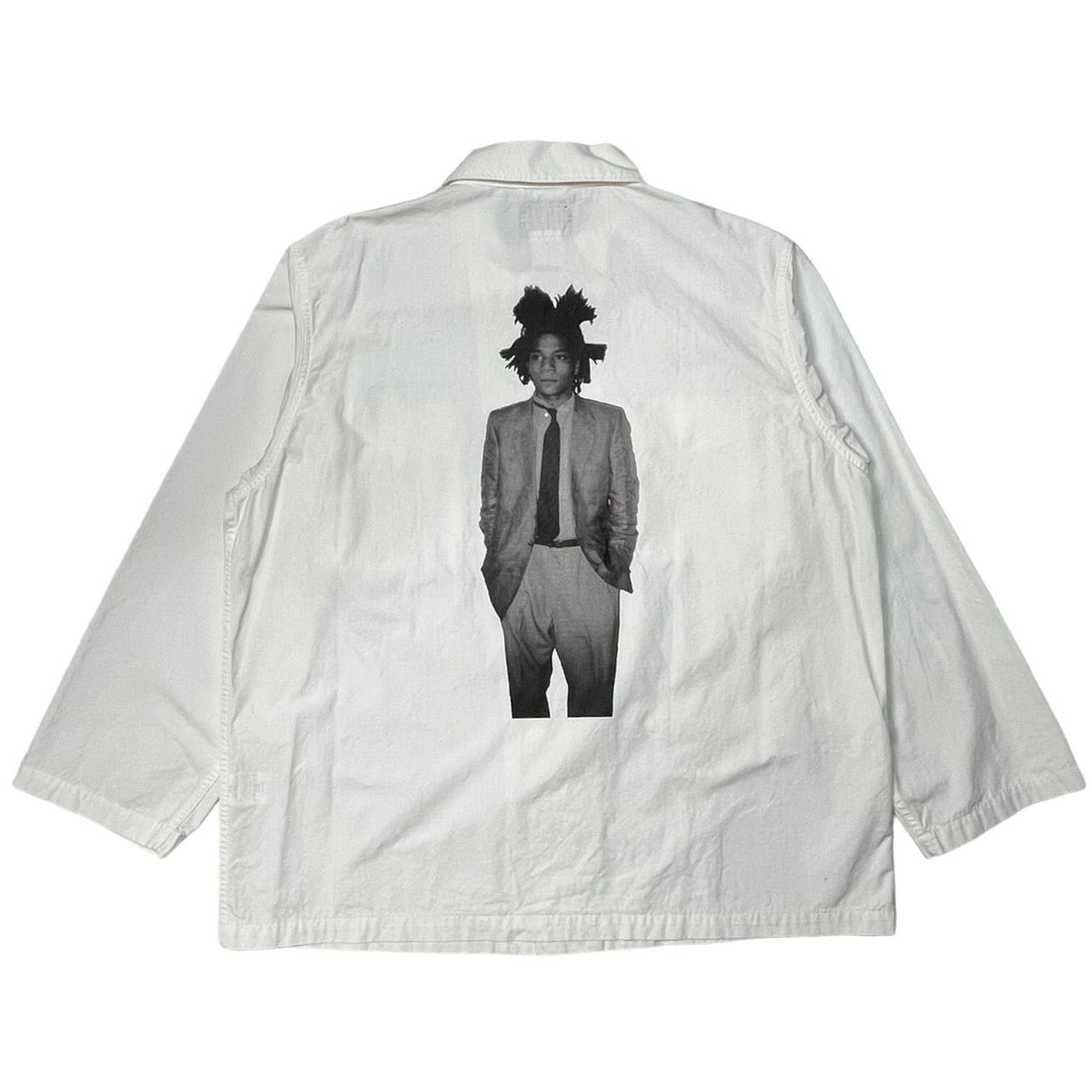WACKO MARIA×Jean-Michel Basquiat (ワコマリア × ジャン・ミシェル・バスキア） ARMY SHIRT (TYPE-2) アーミーシャツ バックプリント ミリタリー ジャケット BASQUIAT-WM-ML02 M ホワイト