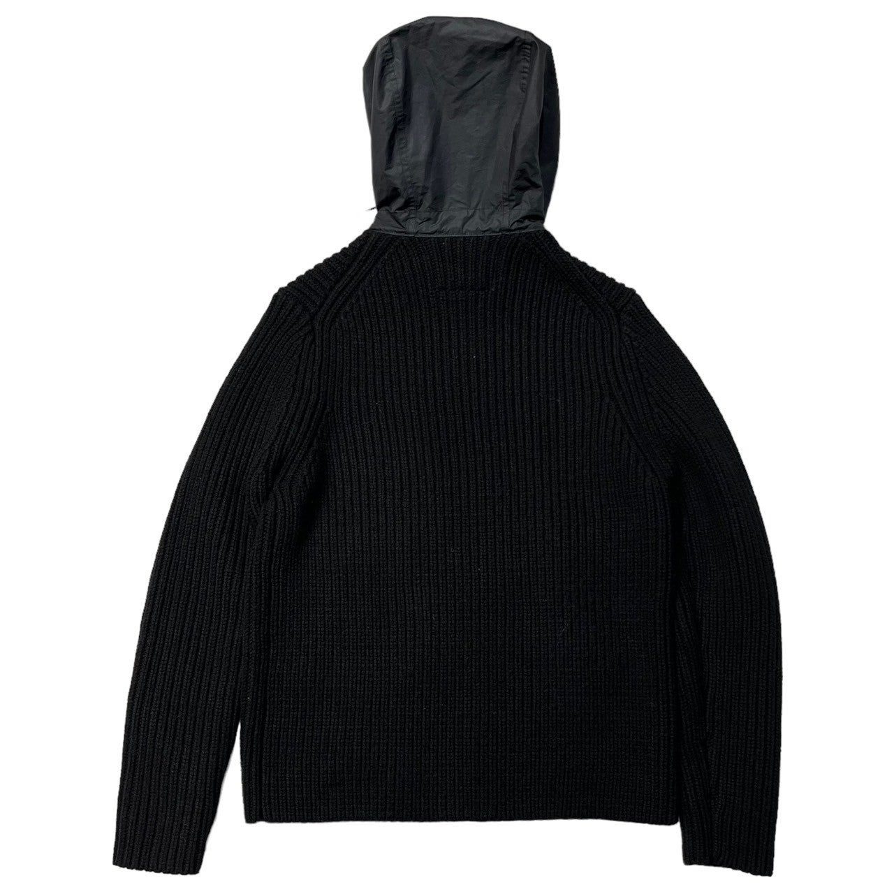 C.P.COMPANY(シーピーカンパニー) goggle knit jacket ゴーグル ニット 切替 ジャケット マウンテンパーカー 03CMKN067A 46(M程度) ブラック