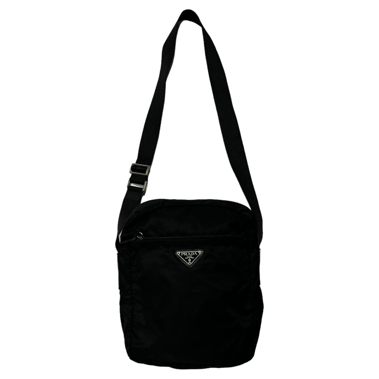 PRADA(プラダ) 98's box type nylon shoulder  bag/ボックスタイプナイロンショルダーバッグ/90年代/ヴィンテージ/斜め掛け B7370F ブラック