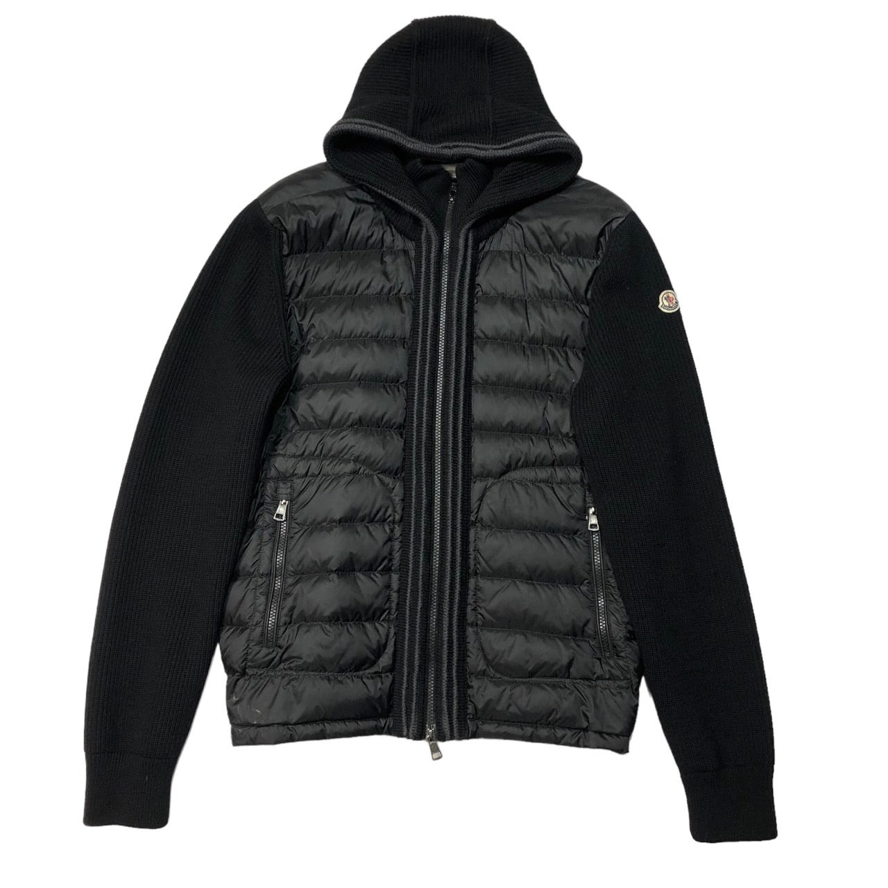 MONCLER(モンクレール) 16AW MAGLIONE TRICOT CARDIGAN/ニットドッキングダウンパーカー/ジャケット B20919413700 97815 SIZE L ブラック