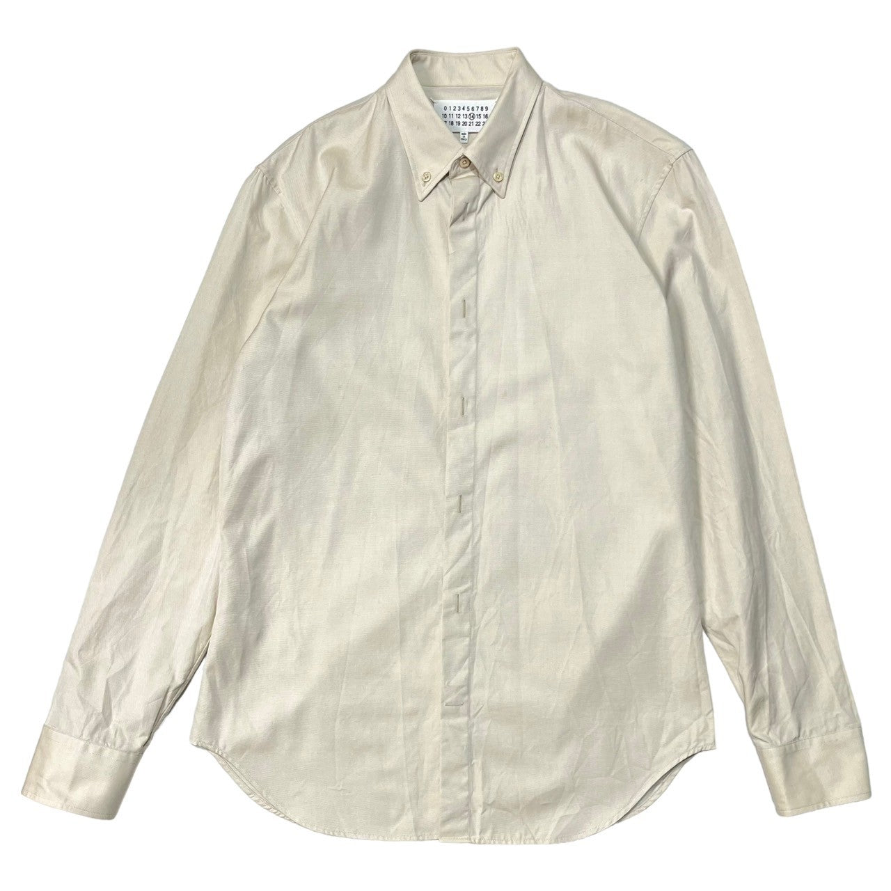 MAISON MARGIELA(メゾンマルジェラ) 18SS button down shirt ボタンダウンシャツ ダブル フラップ S50DL0332 40(M程度) ベージュ