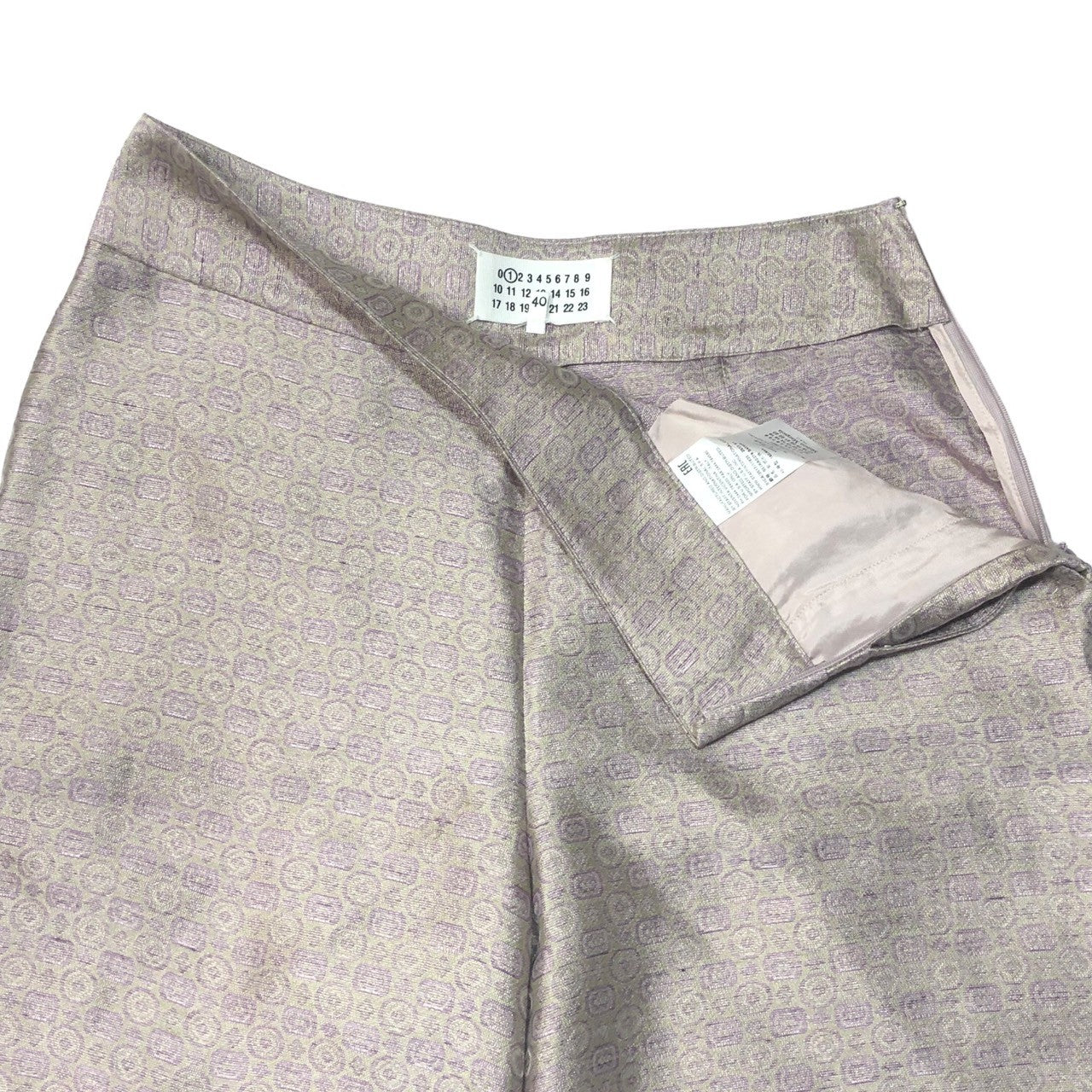 MAISON MARGIELA(メゾンマルジェラ) 17SS Fine pattern jacquard wide slacks 小紋ジャガードワイドスラックス S51KA0376 SIZE 40(L) パープル