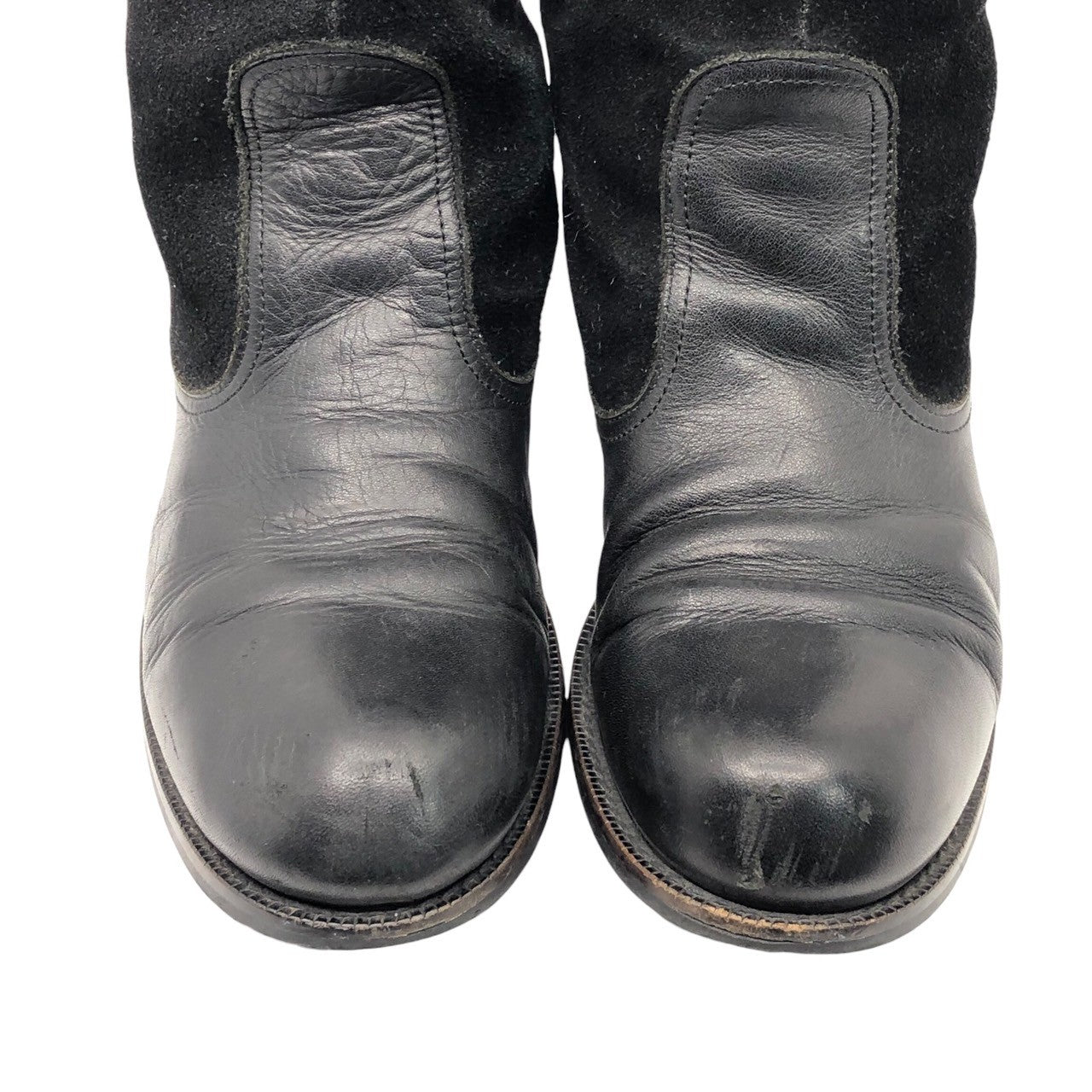 Y's(ワイズ)  00's suede leather long boots スウェード レザー ロング ブーツ 6(24cm程度) ブラック ヨウジ ヤマモト