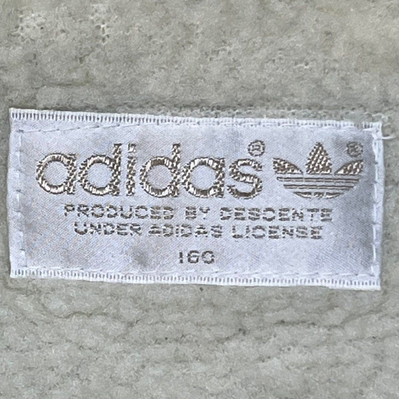 adidas(アディダス) 80's ~ 90's Logo oversized boa hoodie ロゴ刺繍 裏ボア オーバーサイズ ジップ  パーカー ASC-5102 160(メンズXL程度) ブラック 80年代 ～ 90年代 デサント製