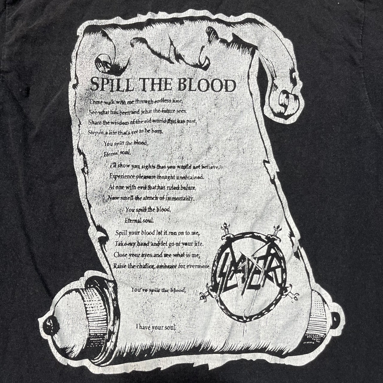 VINTAGE(ヴィンテージ) 90'sSpill the Blood Concert T-Shirt/バンドTシャツ SIZE S ブラック×ブルー×レッド Spill the Blood/スピル・ザ・ブラッド　推定90年代