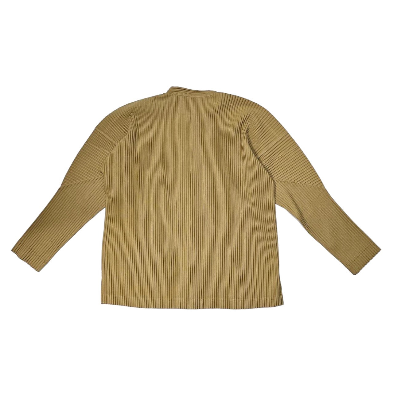 HOMME PLISSE ISSEY MIYAKE(オムプリッセイッセイミヤケ) mao color pleated shirt  jacket/マオカラープリーツシャツジャケット HP73JJ112 SIZE 3(L) ライトブラウン
