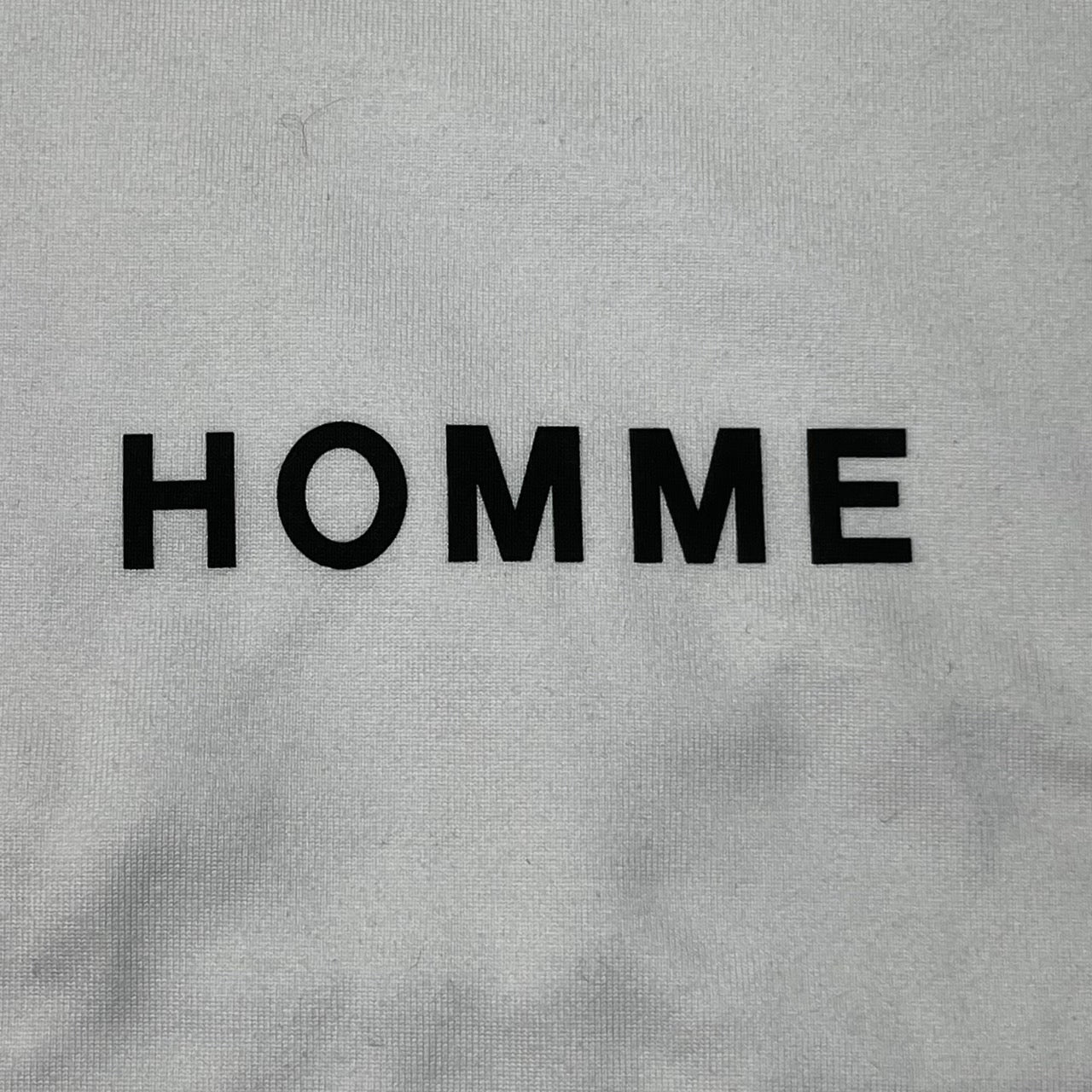 COMME des GARCONS HOMME(コムデギャルソンオム) ”HOMME” ロゴ 製品プリント 綿天竺 Ｔシャツ  HL-T008-051 SIZE M ホワイト