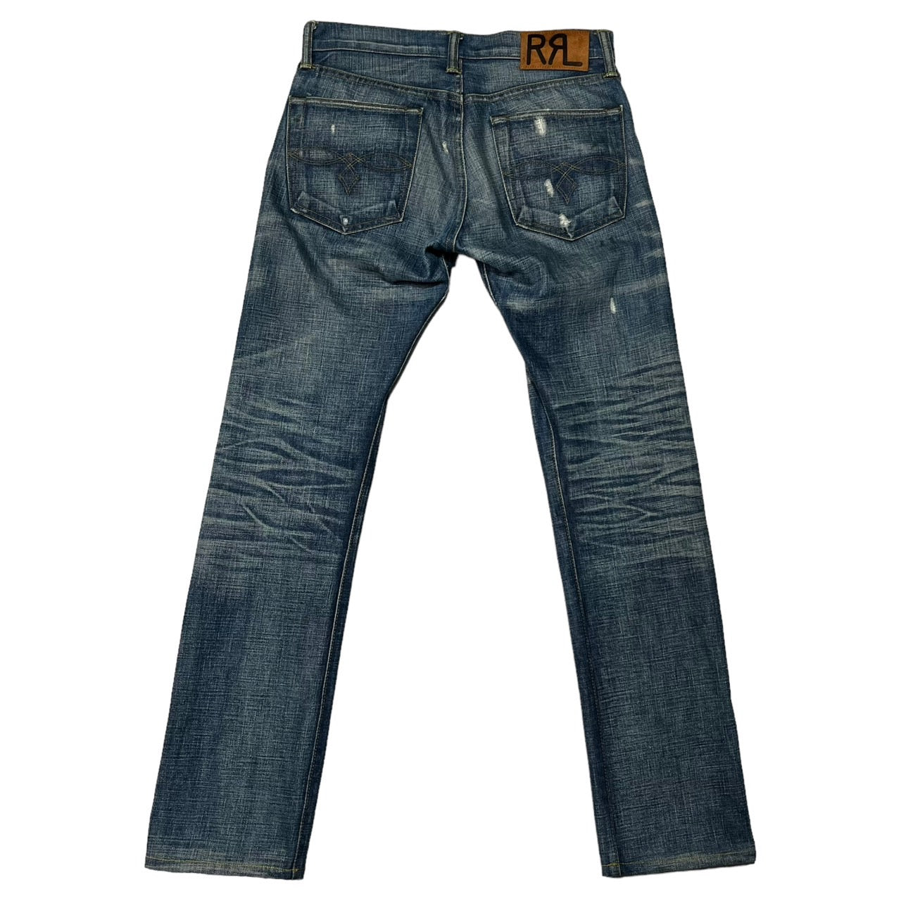 RRL(ダブルアールエル) ヴィンテージ加工デニムパンツ W28/L32 インディゴ