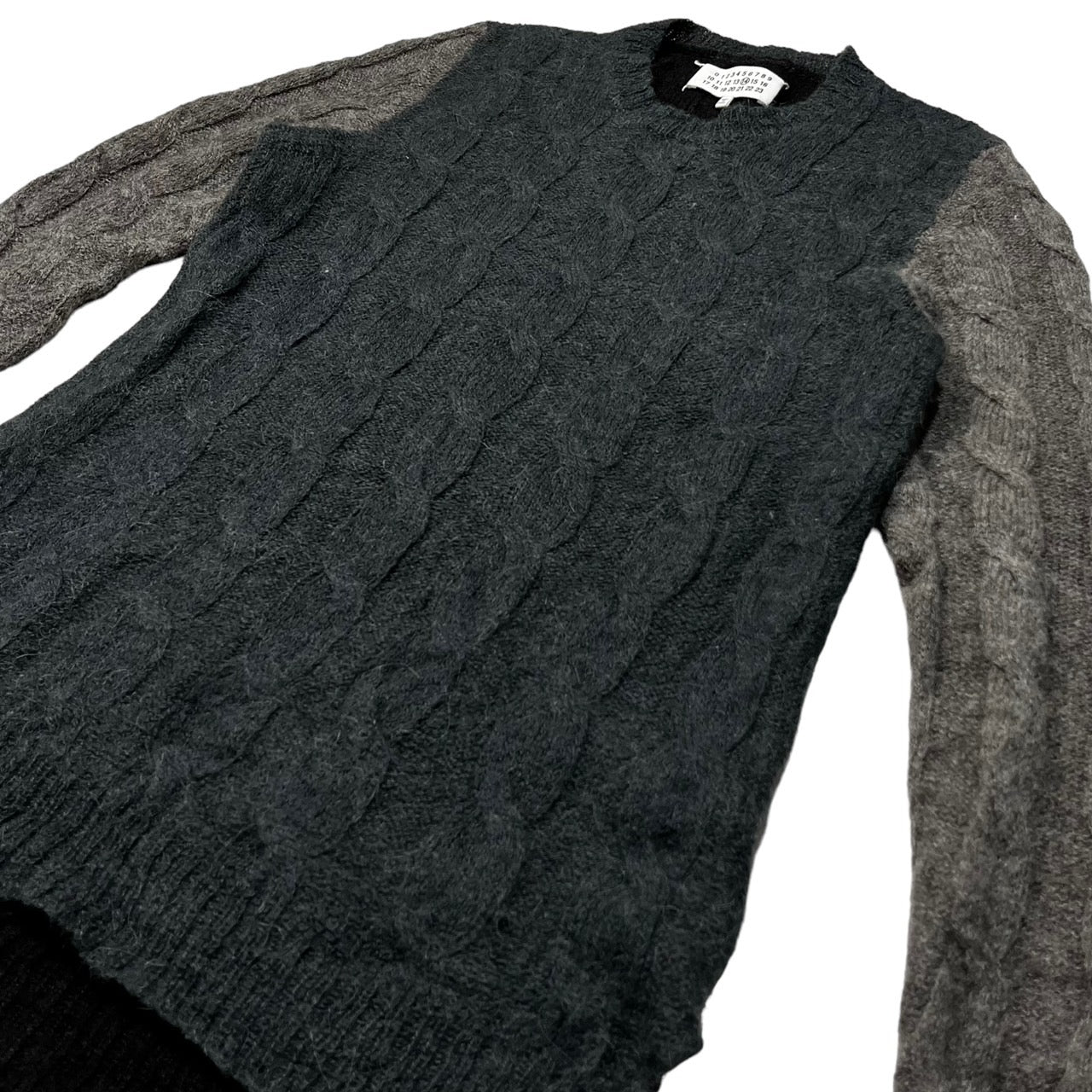 MAISON MARGIELA(メゾンマルジェラ) 15AW COLOR BLOCK CABLE KNIT ...