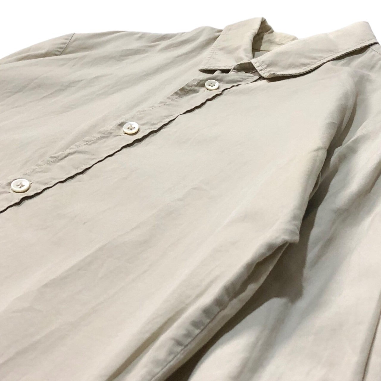 MAISON MARGIELA(メゾンマルジェラ) 15SS regular collar shirt/レギュラーカラーシャツ S30DL0283-S38778 SIZE 46(S) ベージュ