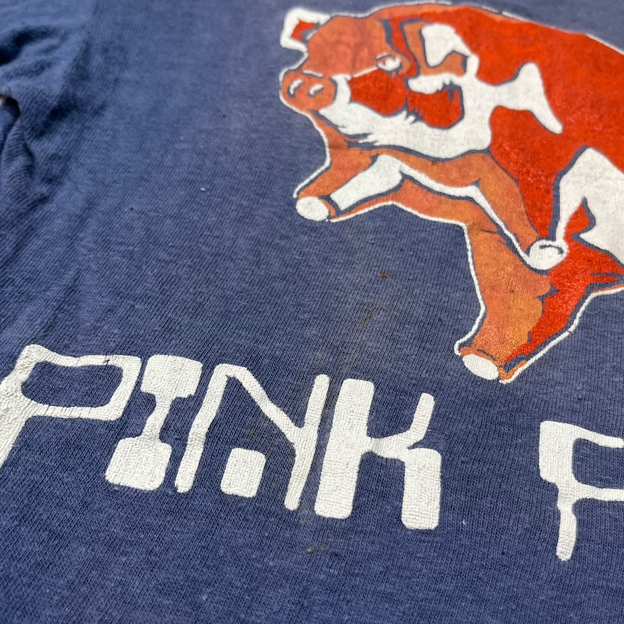 VINTAGE(ヴィンテージ) 70's PINK FLOYD PIG Tee/バントTシャツ/豚 SIZE S ブルー×レッド 推定70年代　ピンクフロイド