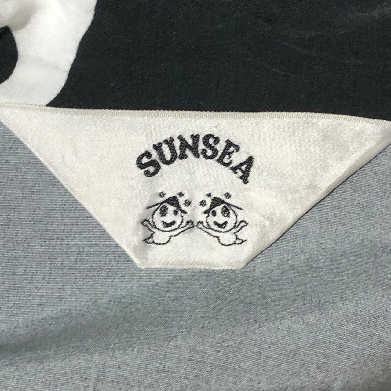 SUNSEA(サンシー) 19SS KEEF'S GIGOLO SHIRT キーフズジゴロシャツ スカル ドクロ 19S13 SIZE 2(M) ブラック×ホワイト 擦れキズ有