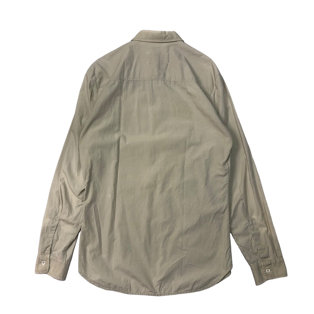 MAISON MARGIELA(メゾンマルジェラ) 15SS regular collar shirt/レギュラーカラーシャツ  S30DL0283-S38778 SIZE 46(S) ベージュ