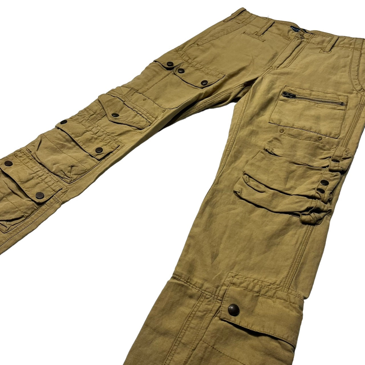 RALPH LAUREN(ラルフローレン) 00s Multifunctional parachute  pants/多機能パラシュートパンツ/カーゴ/メンズ着用可 PR-RL-BM-2471 SIZE 7 ベージュ