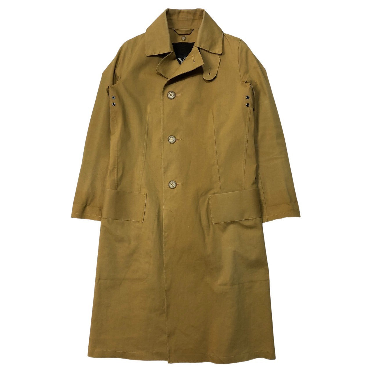 Y's × MACKINTOSH(ワイズ × マッキントッシュ) rubberized soutien collar coat coat ゴム引き ステンカラー コート YM-C91-003 SIZE 1(S) ベージュ トレンチ