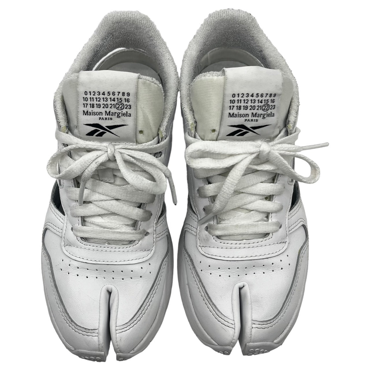 MAISON MARGIELA×Reebok(メゾンマルジェラ×リーボック) Tabi Classic Leather DQ Shoes/足袋スニーカー/ GX5137 /S58WS0204 24cm ホワイト