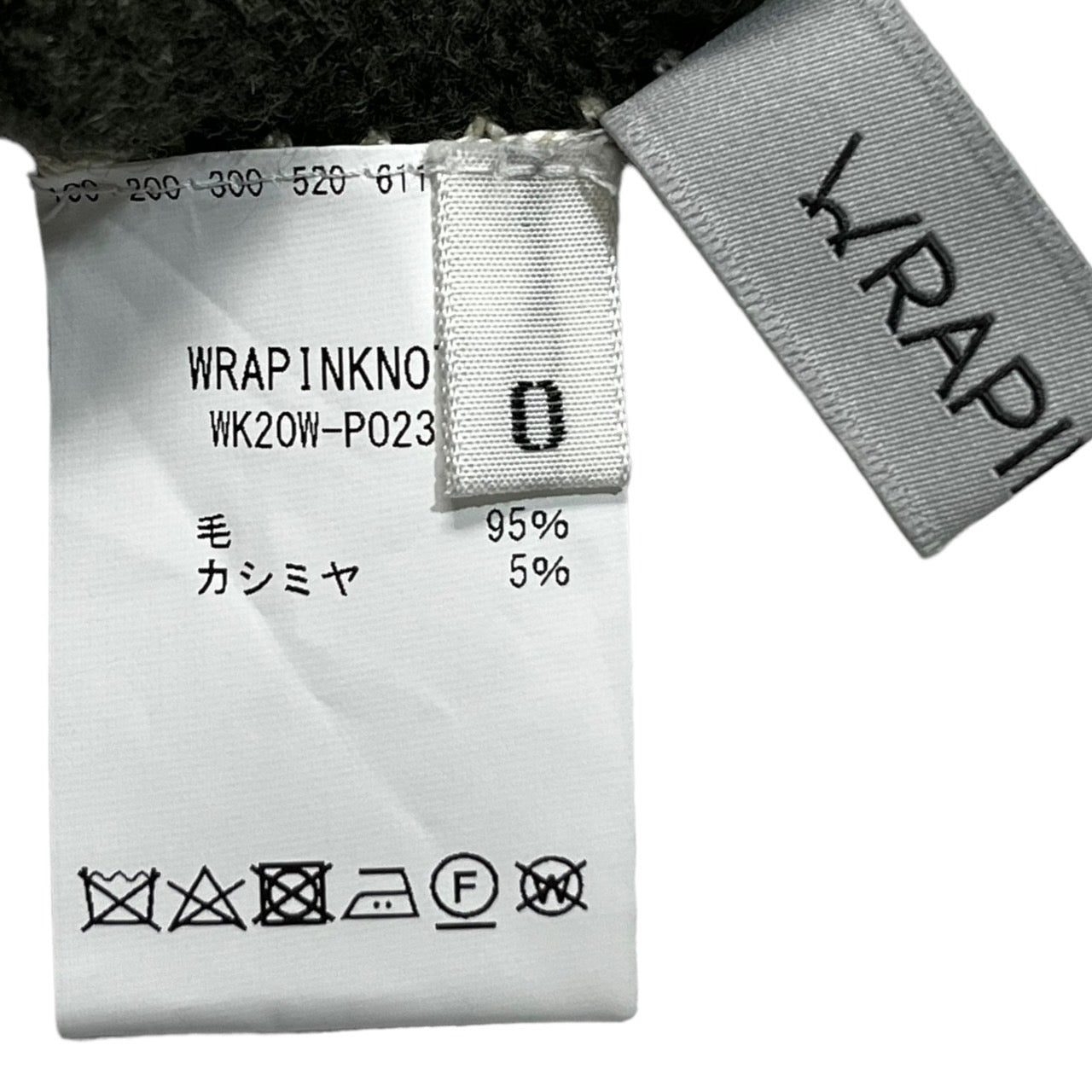 WRAPINKNOT(ラッピンノット) High neck stitch design knit ハイネック ステッチ デザインニット WK20W-P023 SIZE 0(FREE) カーキ×ホワイト