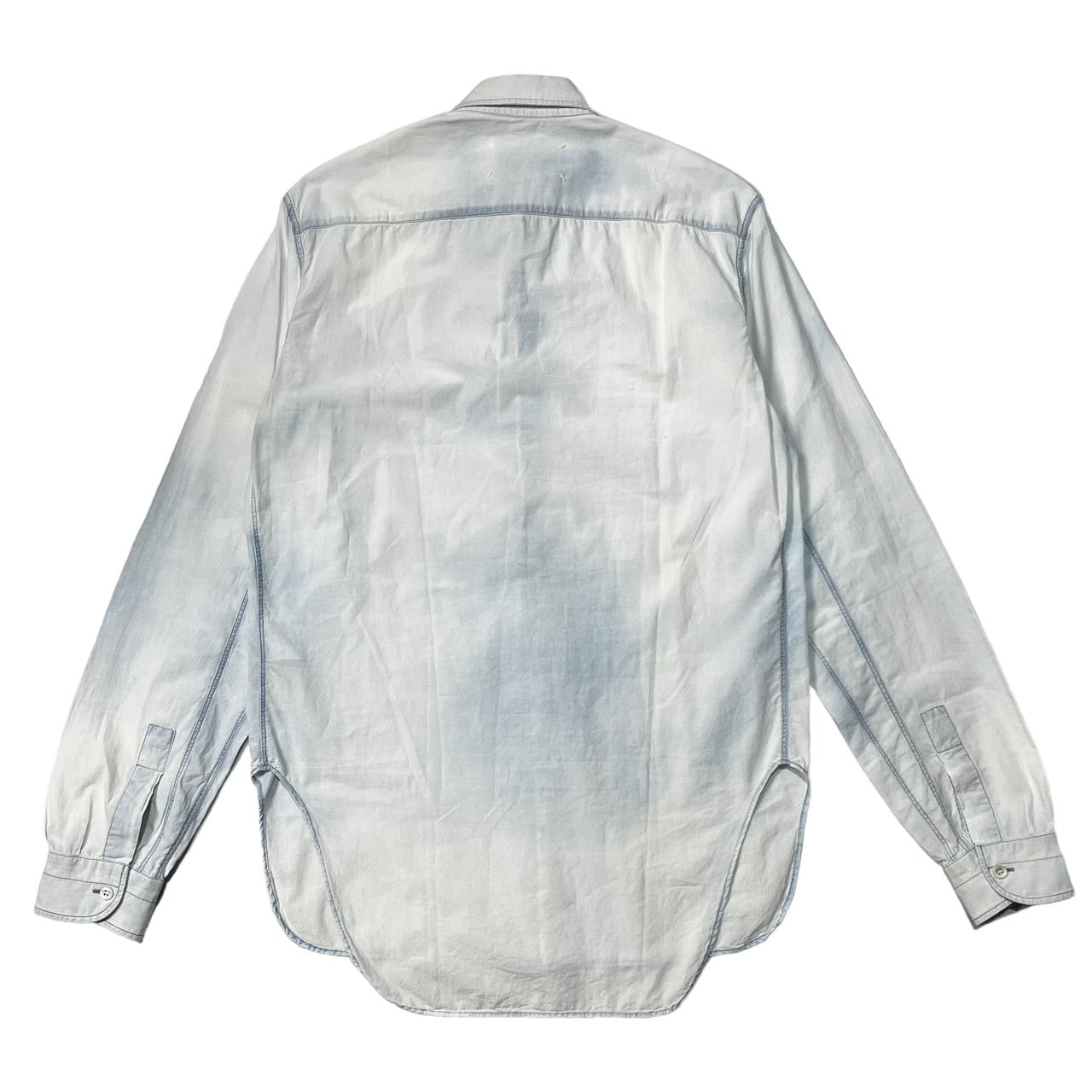 MAISON MARGIELA(メゾンマルジェラ) 16SS bleached pullover shirt ブリーチ加工 プルオーバーシャツ  S30DL0314 SIZE 44(S) ライトブルー