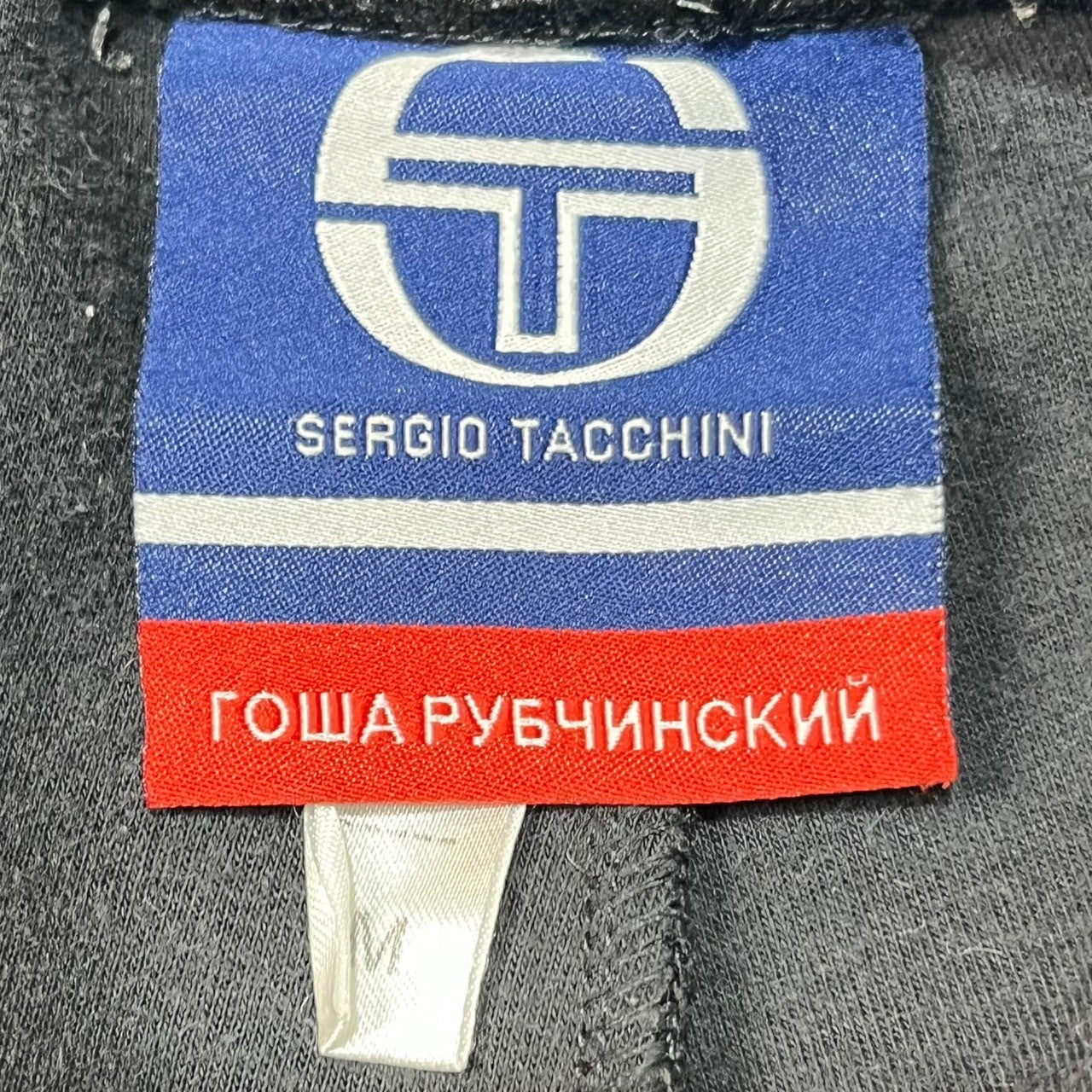 Gosha Rubchinskiy×Sergio Tacchini (ゴーシャラブチンスキー×セルジオタッキーニ) 17SS track pants  トラック パンツ ジャージ 刺繍 サイドジップ ロゴ 5514-343-0248 M ブラック