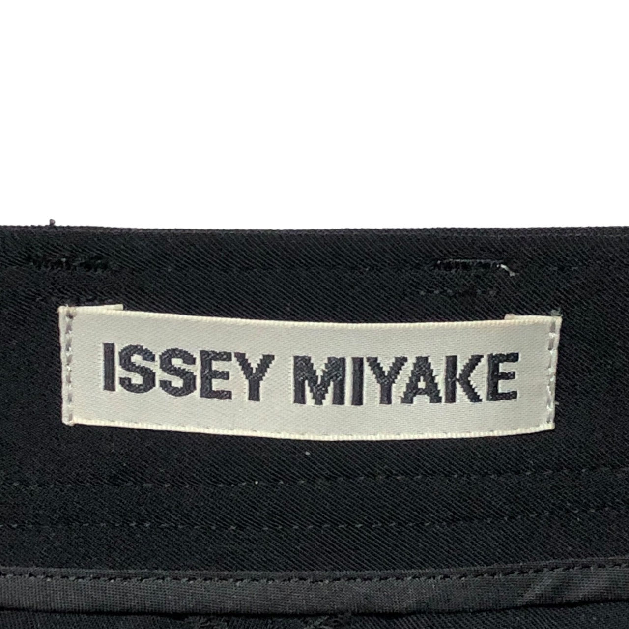 ISSEY MIYAKE(イッセイミヤケ) 90'sストレッチパンツ IM01FF057 SIZE 1(S) ブラック 銀タグ 裾ジップ仕様
