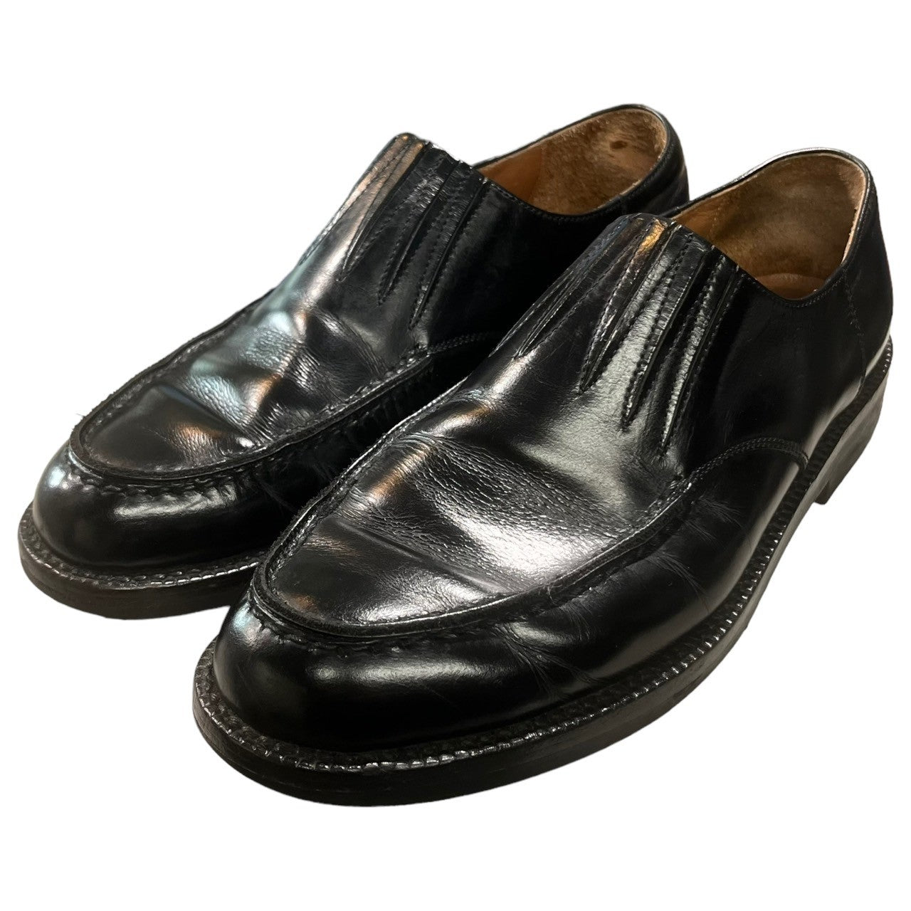 COMME des GARCONS HOMME(コムデギャルソンオム) 00s front gore leather  shoes/フロントゴアレザーシューズ/革靴 SIZE 24 1/2 ブラック 日本製