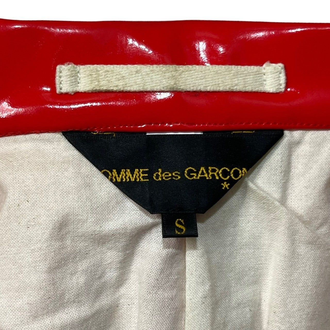 COMME des GARCONS(コムデギャルソン) 18SS Enamel double-breasted jacket エナメル エコ レザー ダブル ジャケット テーラード GA-J024 S レッド AD2017
