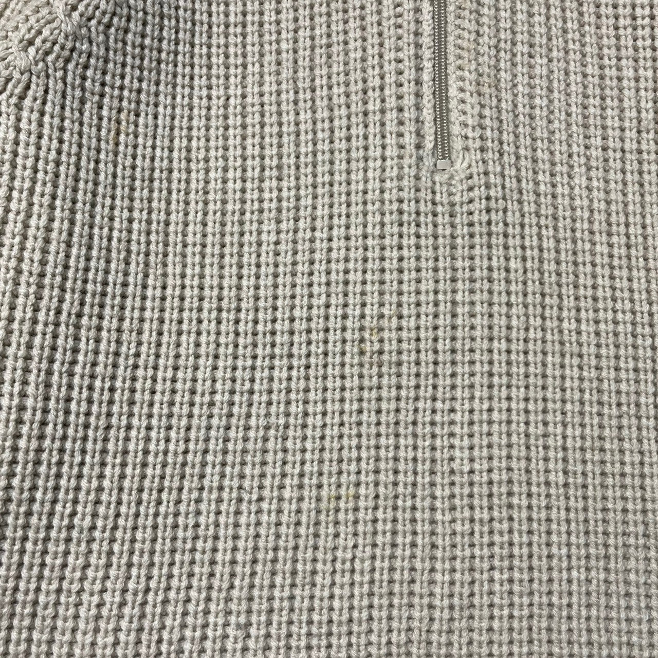 URU(ウル) half zip knit ハーフジップ ニット セーター ローゲージ 厚手 ウール カシミヤ シルク 17FUK03 FREE アイボリー
