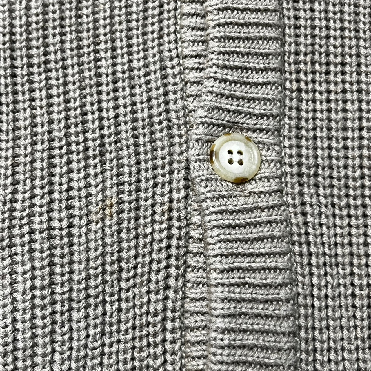 ISSEY MIYAKE MEN(イッセイミヤケメン) 80's cotton knit cardigan コットン ニット カーディガン 80年代 筆タグ MM00311 SIZE FREE ベージュ 汚れ有 ヴィンテージ